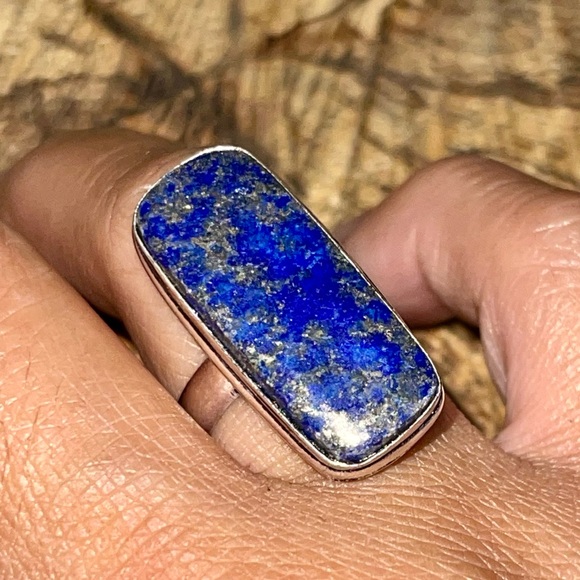 Lapis Lazuli Ring Size 8 1/2 - Picture 3 of 8